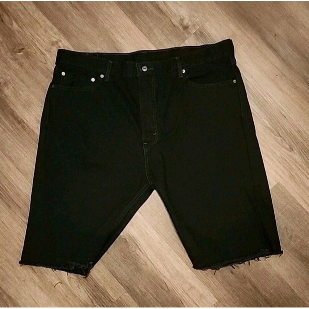 Levis 511 Men's Black Shorts 42 Dark Cut Off Bermuda